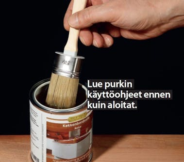 Alapinnan öljyäminen Pöytälevyn alapinnan öljyäminen